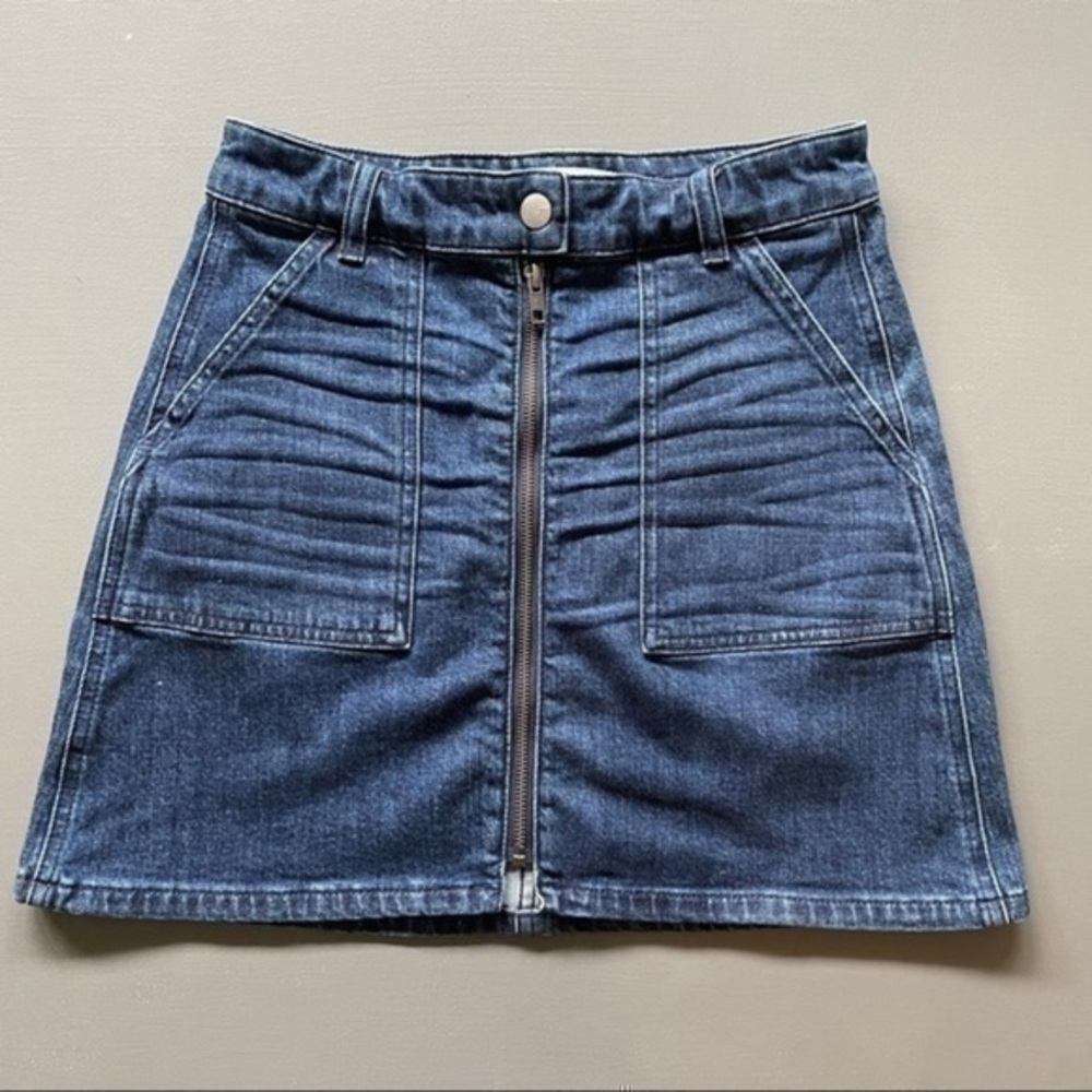 Madewell Denim Utility Zip Skirt​​​​